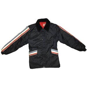 Vintage 70s 1970s United Pioneer Ski Snow Jacket Mens XL Black Snowmobile